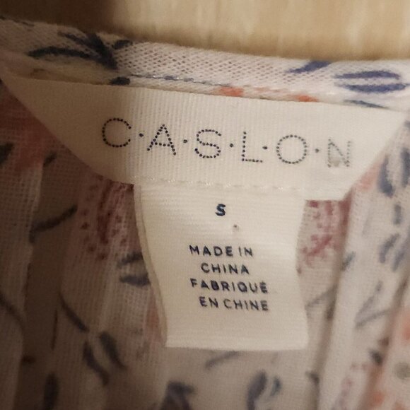 Caslon Womens Cotton Floral Lightweight Oversized Blouse Small - Picture 5 of 6